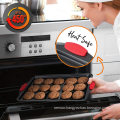 Brise vue Non-Stick Kitchen Baking Pans w/Heat Red Silicone Handles, Oven Safe, 3 Piece Set